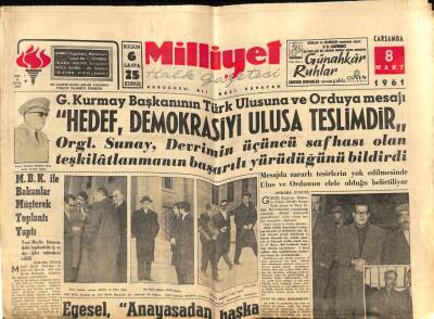 Milliyet Halk Gazetesi 8 Mart 1961 - Türkiyede Halkın Yüzde 36sı Kira İle Oturuyor GZ76219 - 1