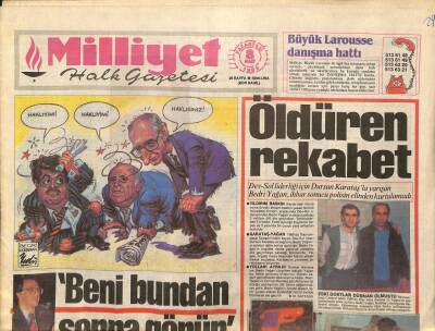 Milliyet Halk Gazetesi 8 Mart 1993 - Çiller-Saracoğlu Savaşı - Türkiyeye Rus Uzay Teknolojisi GZ93608 - 1