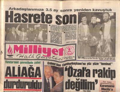 Milliyet Halk Gazetesi 8 Mayıs 1990 - Ceyhan Şimdi Petrol Akıyor - Irakta Su Dövüldü GZ118407 - 1
