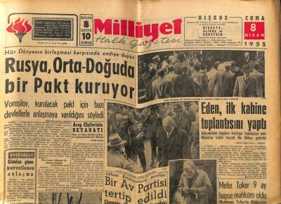 Milliyet Halk Gazetesi 8 Nisan 1955 - Bir Yüzbaşı Radyo Evini Altüst Etti GZ74400 - 1