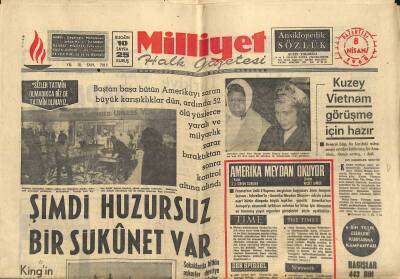 Milliyet Halk Gazetesi 8 Nisan 1968 - Gegiç F.Bahçeye Vizeyi Biz Verdik GZ118141 - 1