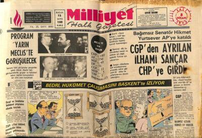 Milliyet Halk Gazetesi 8 Nisan 1975 - Kennedyyi Irkçılar Sokakta Hırpaladılar GZ69735 - 2