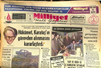 Milliyet Halk Gazetesi 8 Nisan 1977 - Traktör Fabrikası İçin Anlaşma İmzalandı GZ85963 - 1