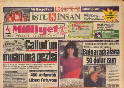 Milliyet Halk Gazetesi 8 Nisan 1985 - Bakan Giraya Göre , Konut Açığı Yok - Calludun Muamma Gezisi GZ126815 - 1