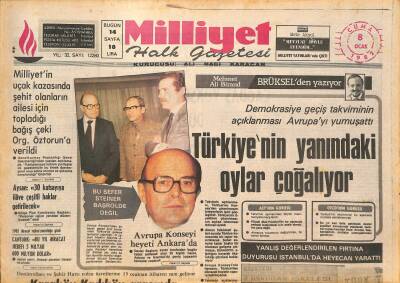 Milliyet Halk Gazetesi 8 Ocak 1982 - Dünya Güreşinin En Büyüğü Yaşar Doğu İdi - Avrupa Konseyi Heyeti Ankarada GZ126772 - 1