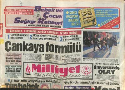 Milliyet Halk Gazetesi 8 Ocak 1988 - 5 Bin Aile Kuyrukta Bekliyor,Tüp Bebek Askıda GZ105244 - 1