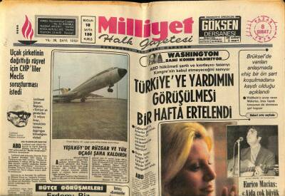 Milliyet Halk Gazetesi 8 Şubat 1976 - Enrico Macias Ajda Pekkan Çok Büyük Şarkıcı GZ70533 - 1