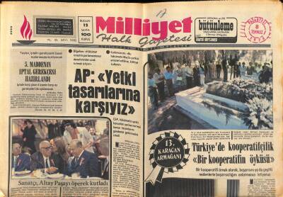 Milliyet Halk Gazetesi 8 Temmuz 1974 - B. Almanya Dünya Şampiyonu - İskenderun Demir Çelik de İşçi Kavgasının İçyüzü GZ118403 - 1