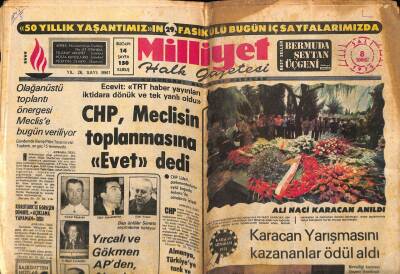 Milliyet Halk Gazetesi 8 Temmuz 1975 - CHP , Meclisin Toplanmasına Evet dedi GZ67966 - 1