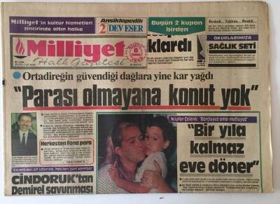 Milliyet Halk Gazetesi 8 Temmuz 1985 - Ortadireğin Güvendiği Dağlara Yine Kar Yağdı Parası Olmayana Konut Yok GZ16196 - 1