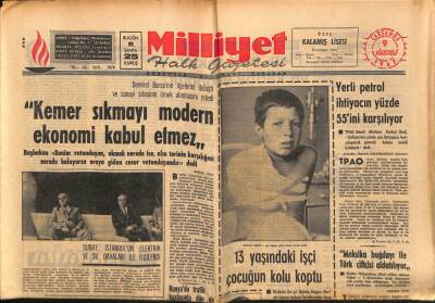 Milliyet Halk Gazetesi 9 Ağustos 1967 - Yerli Petrol İhtiyacın %55ini Karşılıyor GZ88577 - 1