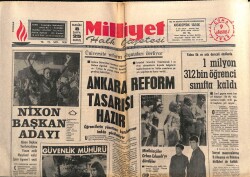 Milliyet Halk Gazetesi 9 Ağustos 1968 - Nixon Başkan Adayı GZ70467 - 1
