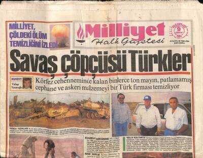 Milliyet Halk Gazetesi 9 Ağustos 1993 - Petrol Ofisinde Kar Patlaması GZ90967 - 1