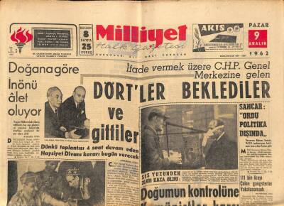 Milliyet Halk Gazetesi 9 Aralık 1962 - Borneoda Şiddetli Çarpışmalar Oluyor - Sipahipala İki Gün Daha Yaşıyacak GZ92705 - 1