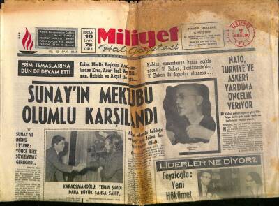 Milliyet Halk Gazetesi 9 Aralık 1971 - Demirel İçin Soruşturma Komisyonu Kuruldu GZ118291 - 1
