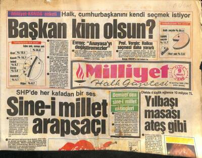 Milliyet Halk Gazetesi 9 Aralık 1990 -Ajda Pekkanın Gecesi 10 Bin Dolar - ABD Askerine Cesaret Hapı GZ96766 - 1