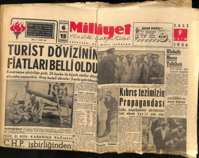 Milliyet Halk Gazetesi 9 Ekim 1956 - Rusya Süveyş İçin Yeni Bir Konferans Teklif Etti GZ88878 - 1