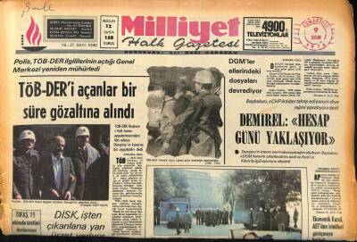 Milliyet Halk Gazetesi 9 Ekim 1976 - TÖB-DERi Açanlar Bir Süre Gözaltına Alındı GZ85725 - 1