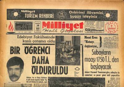 Milliyet Halk Gazetesi 9 Haziran 1970 - Yıldırım Gürses Son Bestesini 30 Kişilik Orkestra İle Plağa Okuyacak GZ86966 - 1