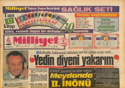 Milliyet Halk Gazetesi 9 Haziran 1985 - Ahu Tuğba Kural Tanımıyor - Kıbrısta Sandıklı Heyecan GZ126671 - 1