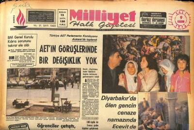 Milliyet Halk Gazetesi 9 Kasım 1976 - Yahya Demirel Davasının Tutuklu Tek Sanığı da Kefaletle Salıverildi GZ85750 - 1