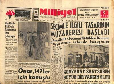Milliyet Halk Gazetesi 9 Mart 1961 - Konyada 11 Saat Süren Büyük Bir Yangın Oldu GZ76220 - 1