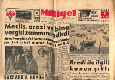 Milliyet Halk Gazetesi 9 Mayıs 1961 - Ucuz Ve Seri Mesken İmali İşi Ele Alındı GZ77606 - 1