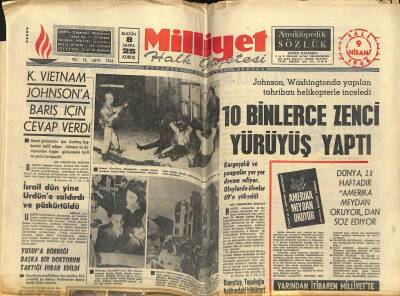 Milliyet Halk Gazetesi 9 Nisan 1968 - Milli Takım Kampa Girdi GZ118142 - 1