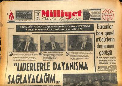 Milliyet Halk Gazetesi 9 Nisan 1971 - Ağrıda Nüfus Başına Gelir 1253 Lira GZ87038 - 1