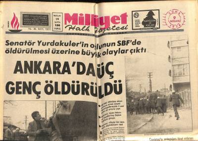 Milliyet Halk Gazetesi 9 Nisan 1976 - Feyzioğlu , Mecliste Tartaklanıp Yumruklandı-Rumlar Önerilerini Waldheimınmış Gibi Gösterince Denktaş Reddetti GZ118353 - 1