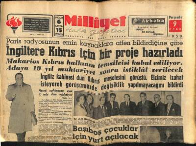 Milliyet Halk Gazetesi 9 Ocak 1958 - Başıboş Çocuklar İçin Yurt Açılacak GZ74465 - 1