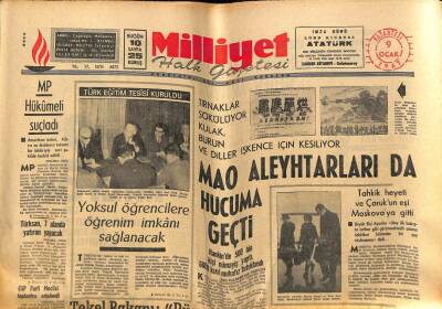 Milliyet Halk Gazetesi 9 Ocak 1967 - İstanbulda Hayvanat Bahçesi Kuruluyor GZ74447 - 1