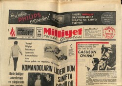 Milliyet Halk Gazetesi 9 Ocak 1969 - Komandoların Lideri Dün Sınıfta Dövüldü GZ70476 - 2