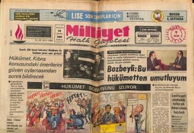 Milliyet Halk Gazetesi 9 Ocak 1978 - Malkarada Mahsur Kalan 6 Kişi Donarak Öldü - Bozbeyli Bu Hükümetten Umutluyum GZ117659 - 1