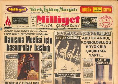 Milliyet Halk Gazetesi 9 Temmuz 1981 ABD İstanbul Konsolosluğu Büyük Bir Şaşırtma Yaptı...-Turgut Özal , IMFcilerle Şimdi Hal Hal Türküsünü Söylüyor GZ127713 - 1