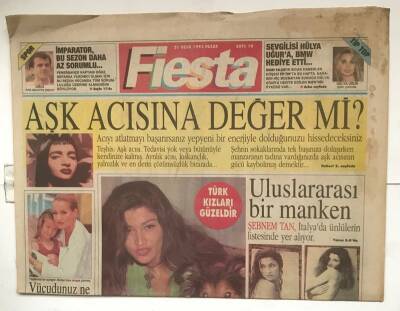 Milliyet Halk Gazetesi Fiesta Eki 31 Ocak 1993 - Uluslararası Bir Manken GZ8006 - 1