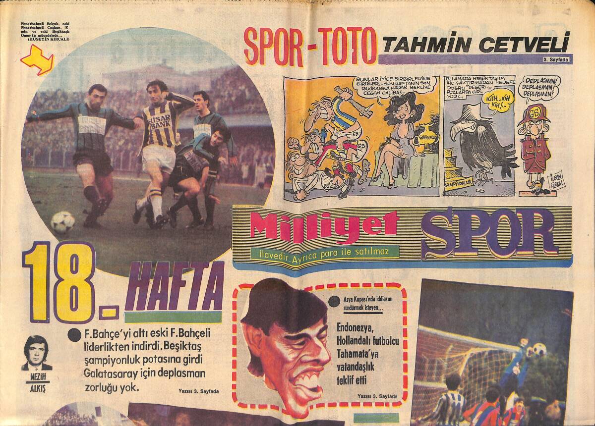 Milliyet Halk Gazetesi Spor Eki 1 Mart 1982 - Maradona İki Aylık Aradan Sonra Kadroda - Seda Sayan Ve Hülya Işıl Sahneden İnip Ringe Çıktı GZ156387 - 1