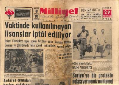 Milliyet Halk Gazetesi Temmuz 1955 - Antalya Ormanları Kasten Yakılıyor GZ88916 - 1
