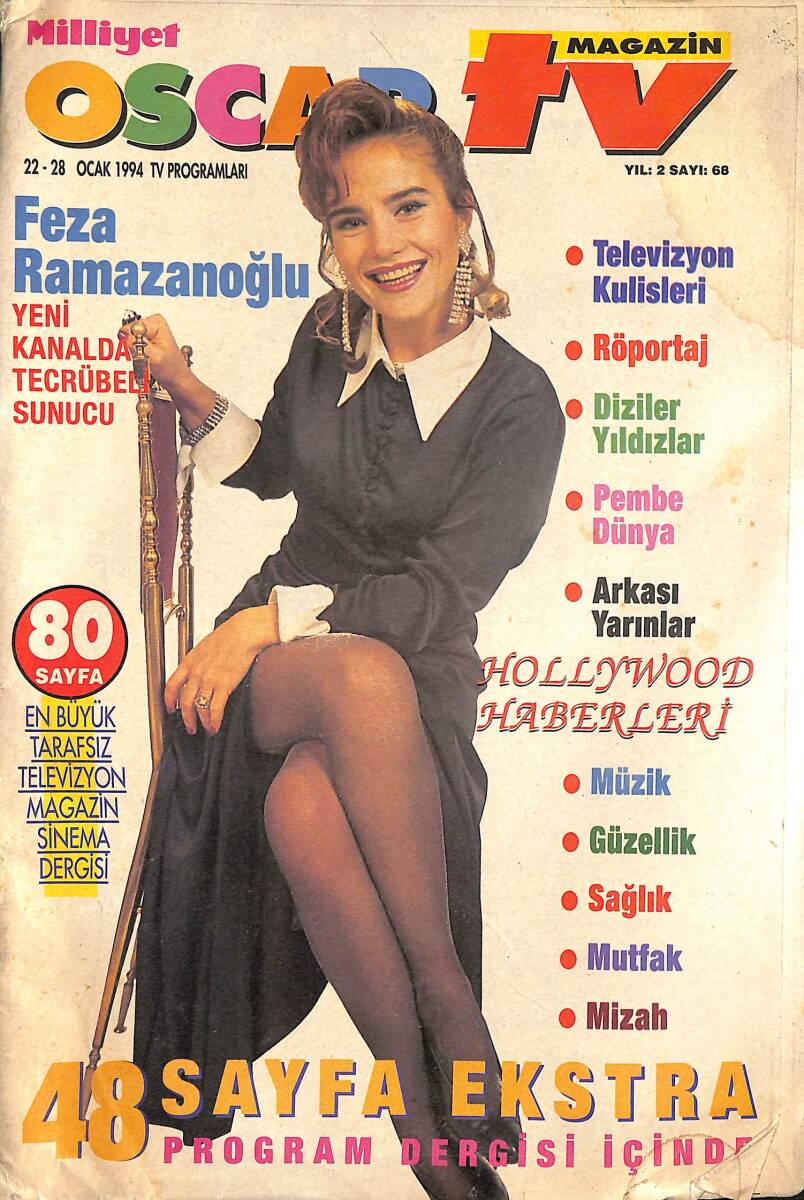 Milliyet Oscar TV Dergisi 22-28 Ocak 1994 Sayı : 68 - Nükhet Duru Çok Dertli... NDR89172 - 1