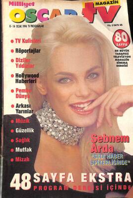 Milliyet Oscar TV Dergisi 8-14 Ocak 1994 Sayı 66 - Özlem Savaşın Gönlü Sinemada NDR78500 - 1