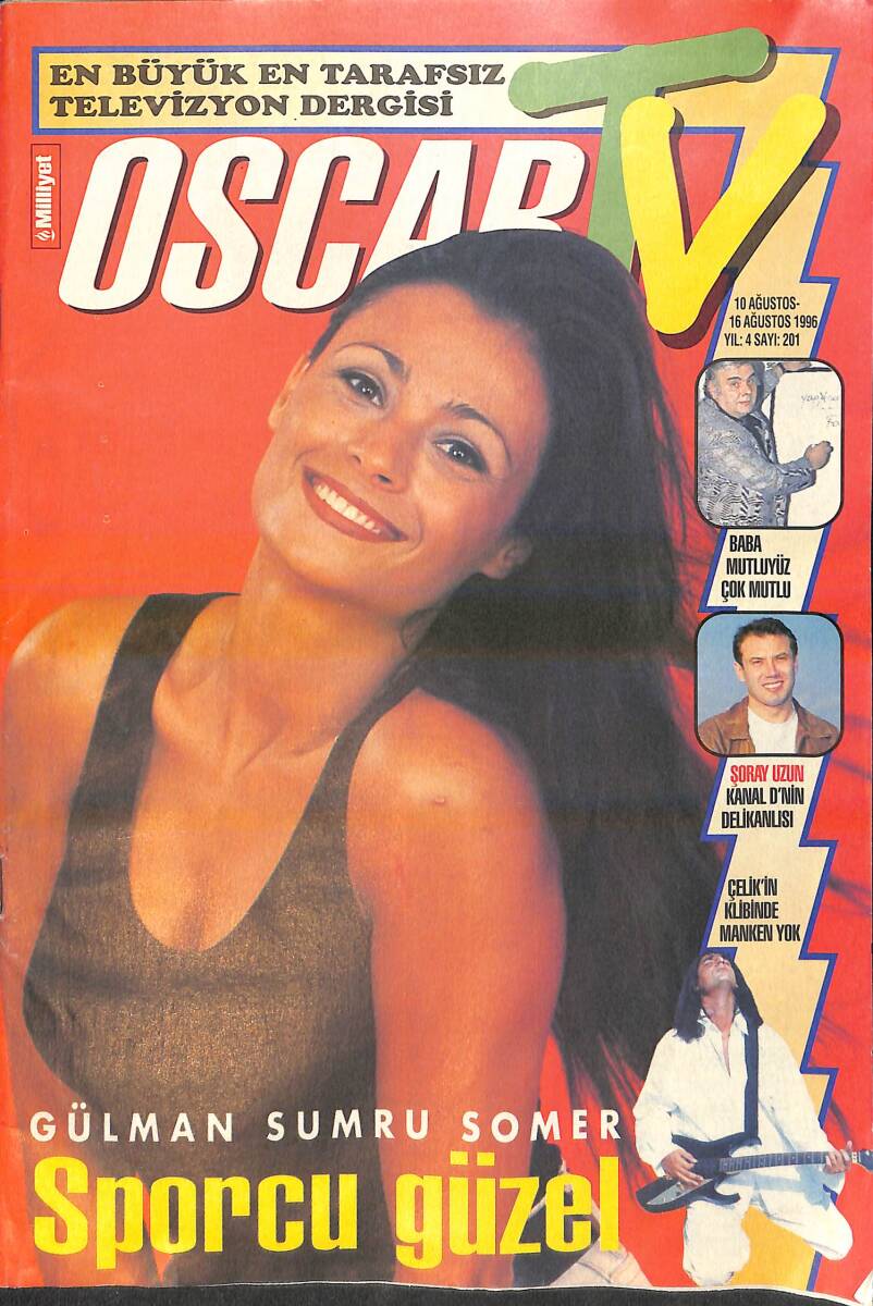 Milliyet Oscar TV Magazin Dergisi 10 - 16 Ağustos 1996 Sayı: 201 - Sporcu Güzeli 
