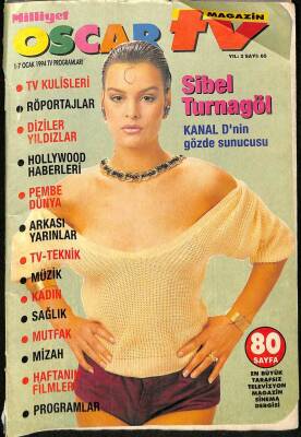 Milliyet Oscar Tv Sayı 651- 7 Ocak 1994 - Kapak Sibel Turnagöl - Levent Tülek - Binbir Yüzlü Adamlar, Levent Kırca ve Atilla Arcan - Van Damme Kartal NDR69018 - 1