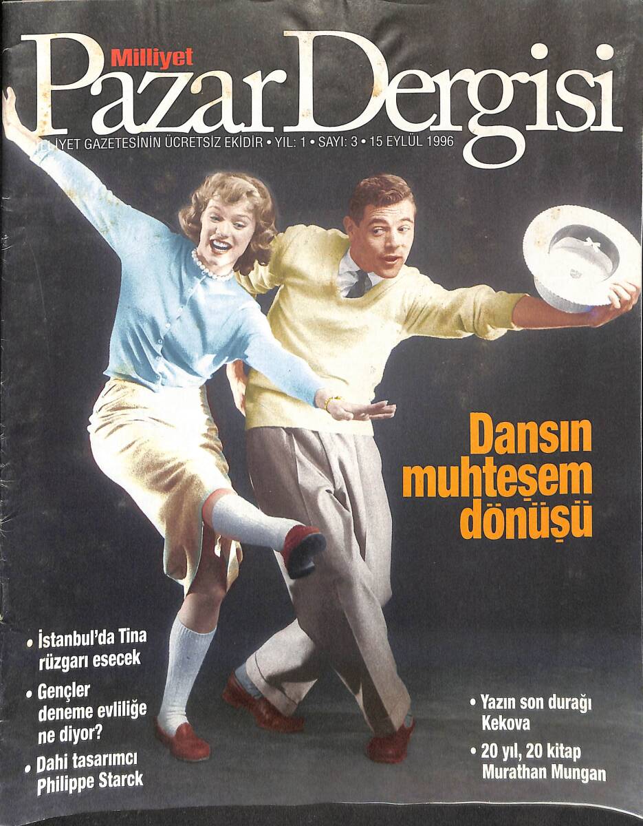 Milliyet Pazar Dergisi 15 Eylül 1996 Sayı: 3 - Jamıe Lee Curtıs - Kım Basınger - Tina Turner - Serdar Ortaç NDR90507 - 1