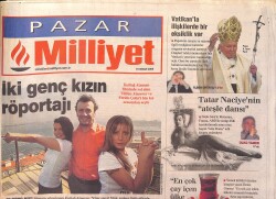 Milliyet Pazar Gazetesi 10 Nisan 2005 - İstanbul'un Romanını Yazan Seyyah - Papa'nın Ölümü GZ3190 - Gökçekoleksiyon