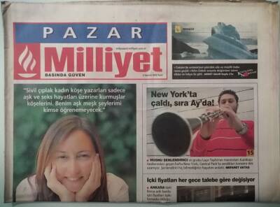 Milliyet Pazar Gazetesi 2 Haziran 2002 Hüsnü Şenlendirici New Yorkta Çaldı Sıra Ayda -GZ37534 - 1
