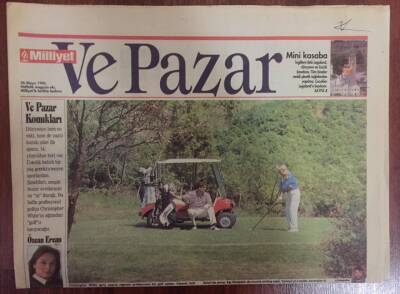 Milliyet Pazar Gazetesi 26 Mayıs 1996 - Yeşil Sahaların Efendisi Kolf Antrenörlük Yapıyor Christoper White GZ13122 - 1
