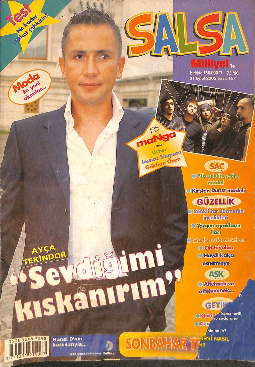 Milliyet Salsa Dergisi 21 Eylül 2005 Sayı: 167 - Manga Poster - Jessica Simpson Poster - Usher Poster NDR98833 - 1