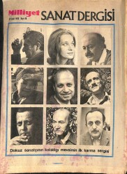Milliyet Sanat Dergisi 21 Eylül 1973 Sayı46 Dokuz Sanatcının Katıldığı Mevsimlik İlk Karma Sergi NDR81998 - Gökçekoleksiyon