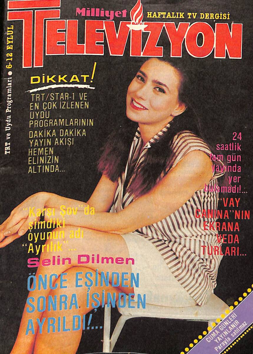 Milliyet Televizyon Haftalık TV Dergisi 6 - 12 Eylül - Selin Dikmen 