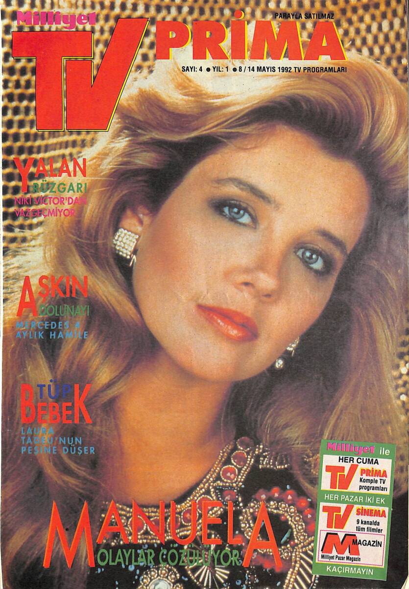 Milliyet TV Prima Sayı:4 / 8-14 Mayıs 1992 / Aşkın Dolunayı Mercedes 4 Aylık Hamile NDR89125 - 1